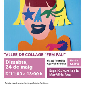 Cartel A3 taller collage fem pau